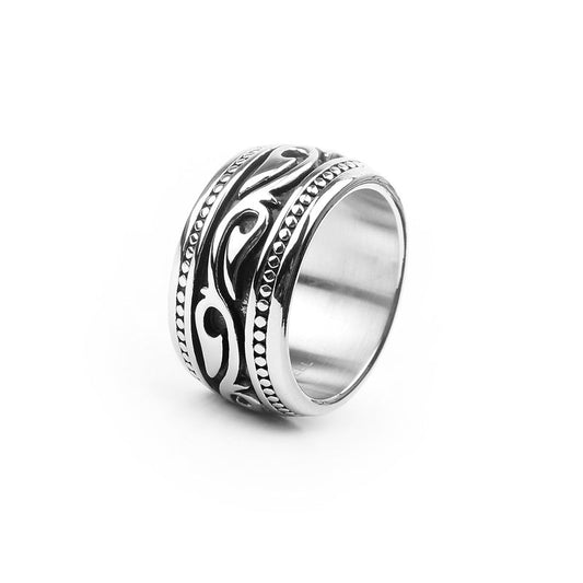 Kenzy Mii- Stainless Steel Sparta Warrior Barbed Vine Men's Ring