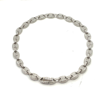 Kenzy Mii - 925 Sterling Silver Coffee Beans Women's Anklet