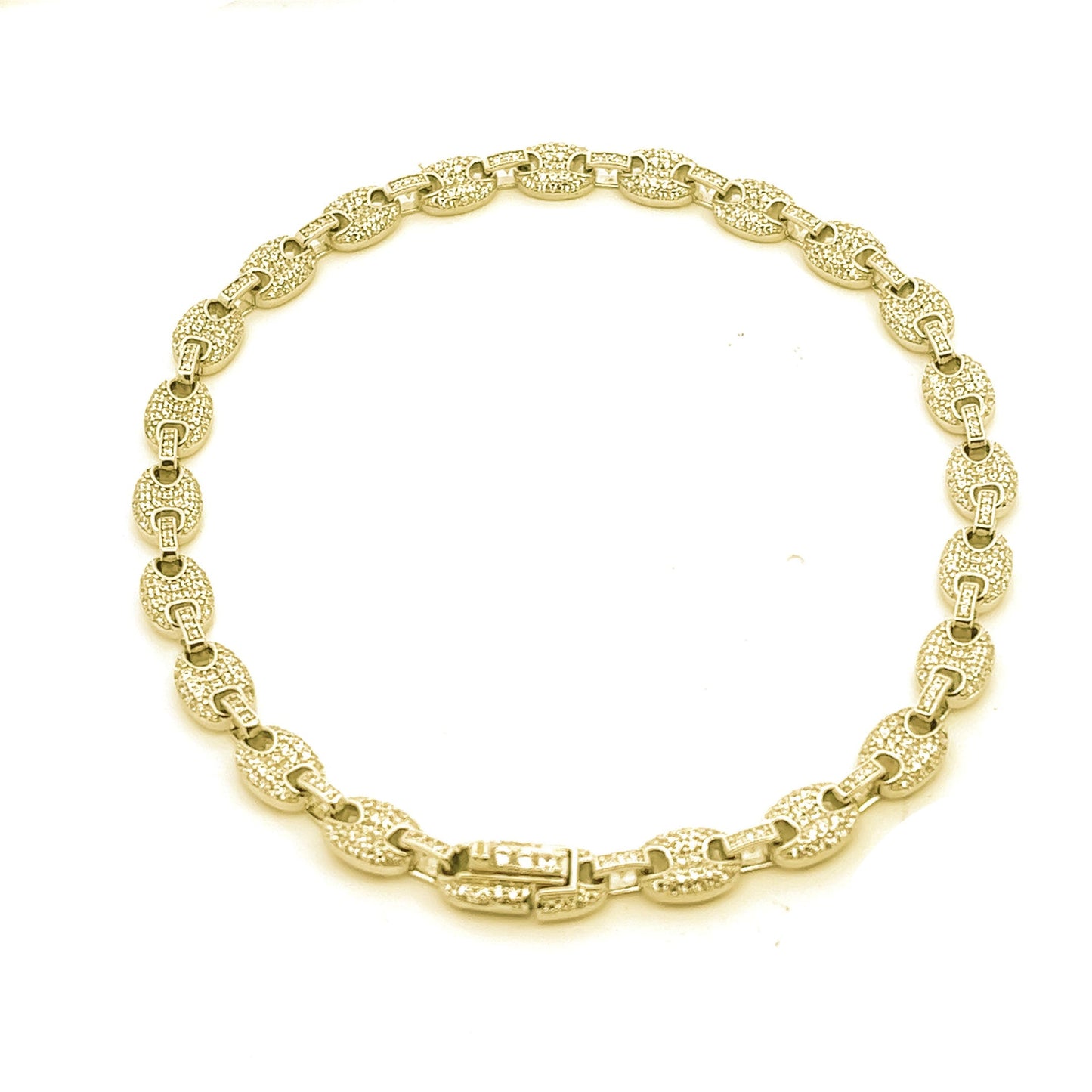 Kenzy Mii - 925 Sterling Silver Coffee Beans Women's Anklet