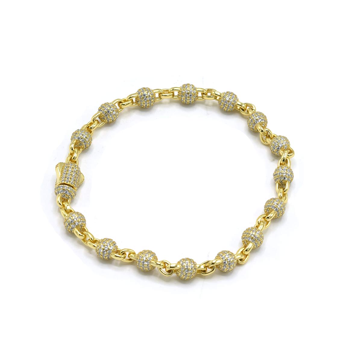 Kenzy Mii - 925 Sterling Silver Infinity Bead Link Women's Bracelet