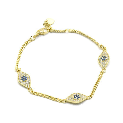 Kenzy Mii - 925 Sterling Silver Devil Eye Women's Bracelet
