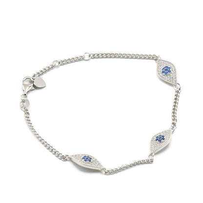 Kenzy Mii - 925 Sterling Silver Devil Eye Women's Bracelet
