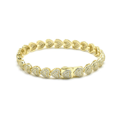Kenzy Mii - 925 Sterling Silver Heartfelt Cuff Women's Bracelet