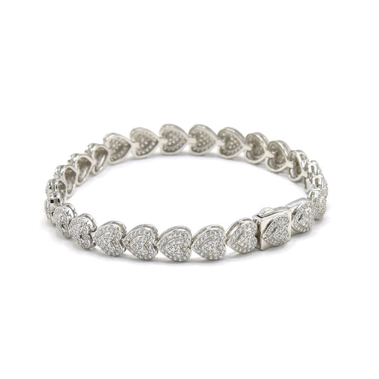 Kenzy Mii - 925 Sterling Silver Heartfelt Cuff Women's Bracelet