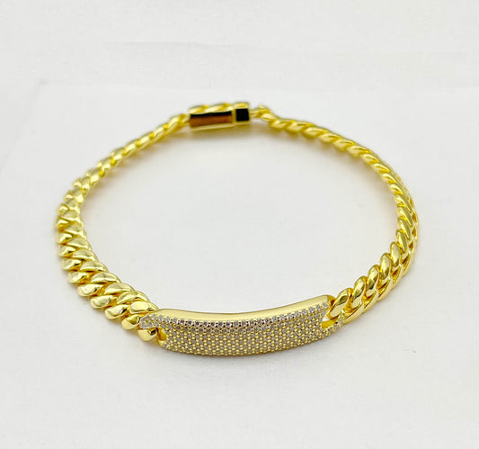 Kenzy Mii - 925 Sterling Silver Hearts bracelet With Stones Women's Bracelet