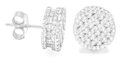 Kenzy Mii - 925 Sterling Silver Rhonda Faber Circle Men's Earings
