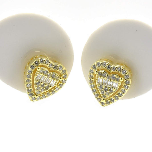 Kenzy Mii - 925 Sterling Silver Love Shape Stud Women's Earings