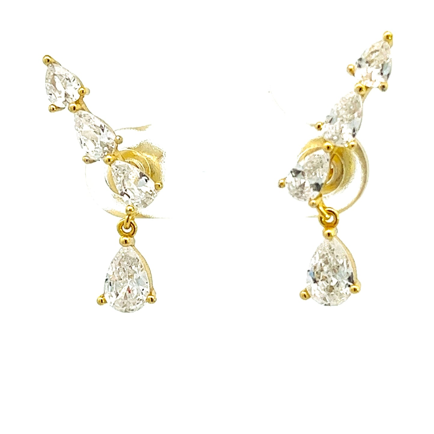 Kenzy Mii - 925 Sterling Silver Sevile Pear Women's Earings