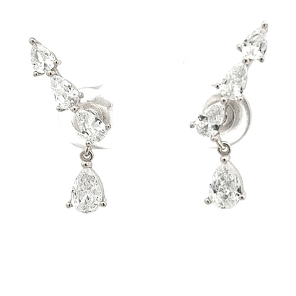 Kenzy Mii - 925 Sterling Silver Sevile Pear Women's Earings