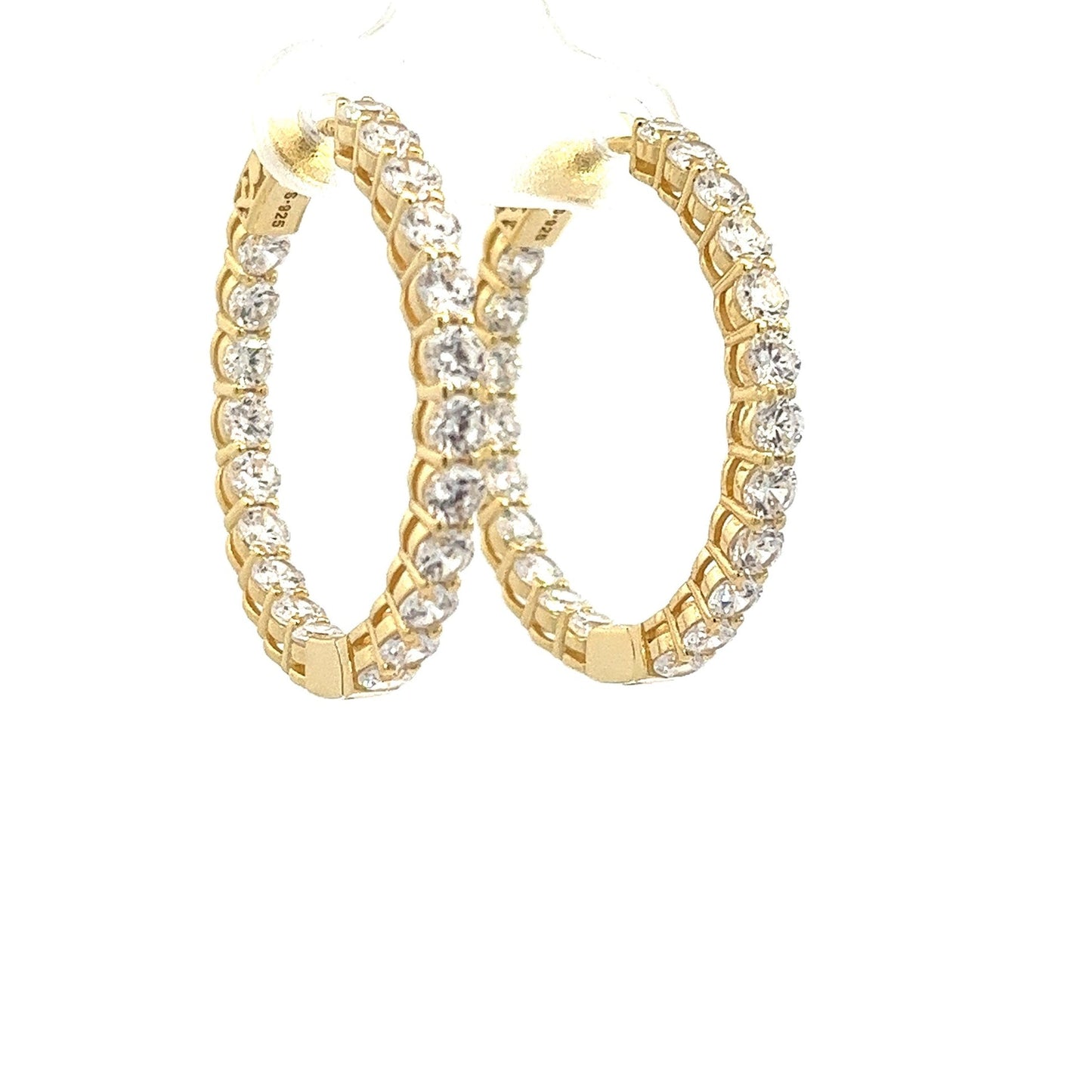 Kenzy Mii - 925 Sterling Silver Italian Hoop Women's Earings