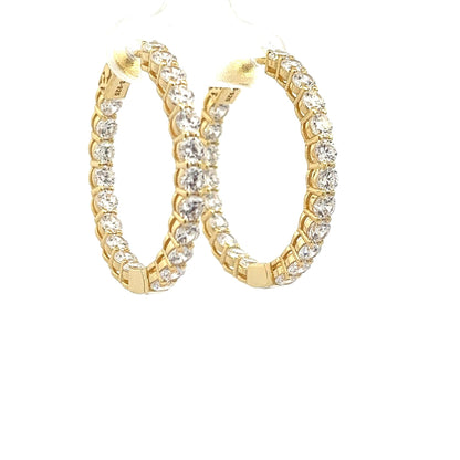 Kenzy Mii - 925 Sterling Silver Italian Hoop Women's Earings