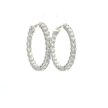 Kenzy Mii - 925 Sterling Silver Italian Hoop Women's Earings