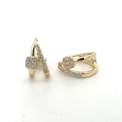 Kenzy Mii - 925 Sterling Silver Letter A Women's Earings