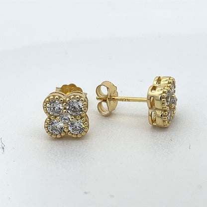Kenzy Mii - 925 Sterling Silver Clover Women's Earings