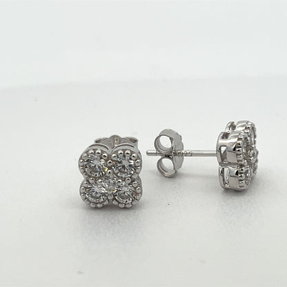 Kenzy Mii - 925 Sterling Silver Clover Women's Earings