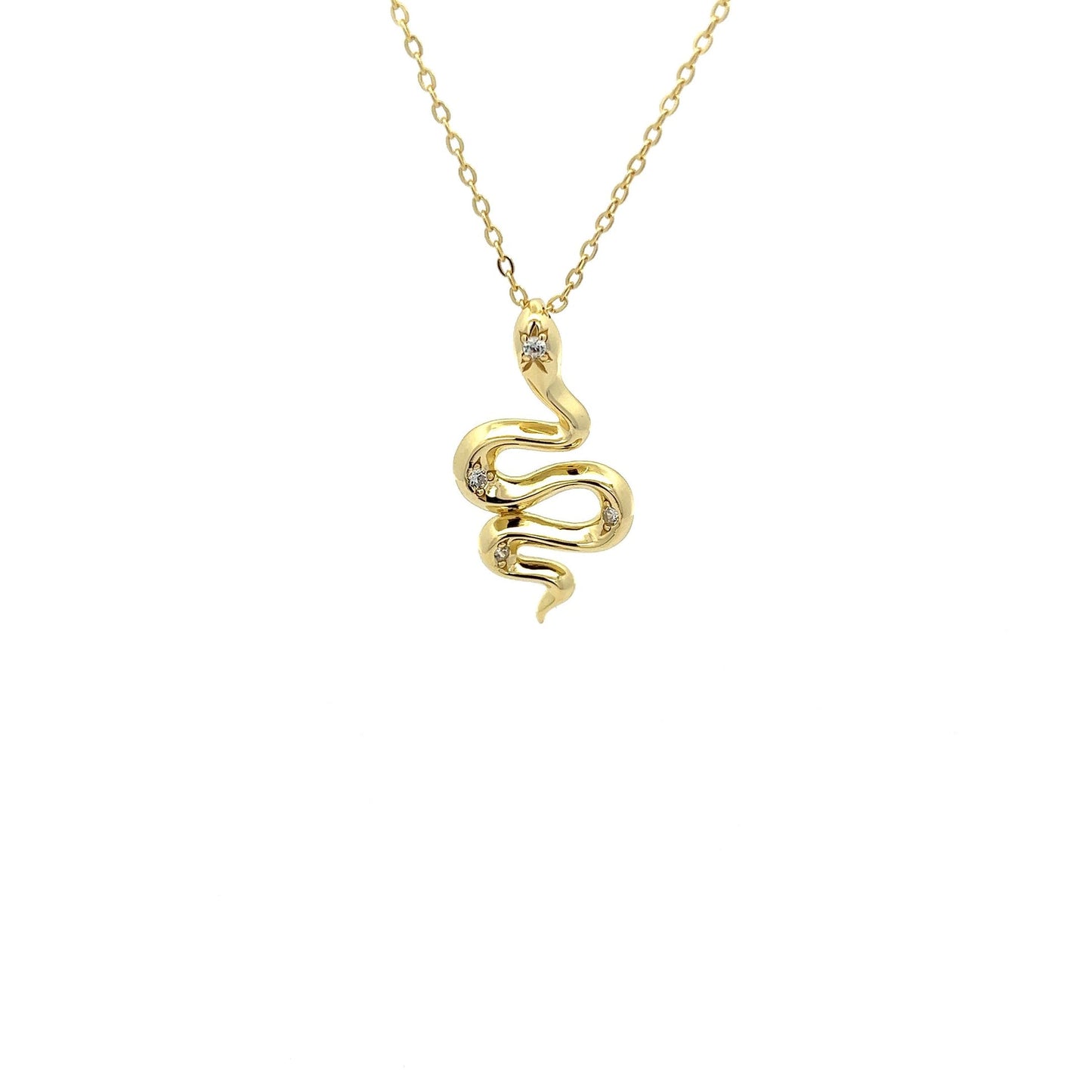 Kenzy Mii - 925 Sterling Silver Snake Wrap Shape Women's Necklace