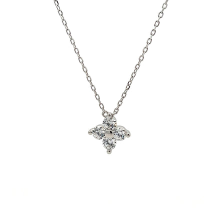 Kenzy Mii - 925 Sterling Silver Anthea Four Stone Women's Necklace