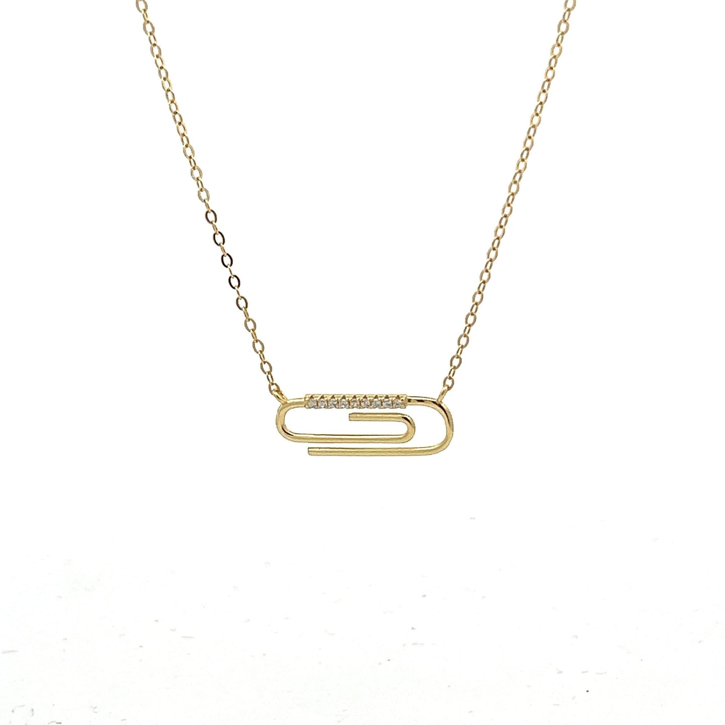 Kenzy Mii - 925 Sterling Silver PaperClip Women's Necklace