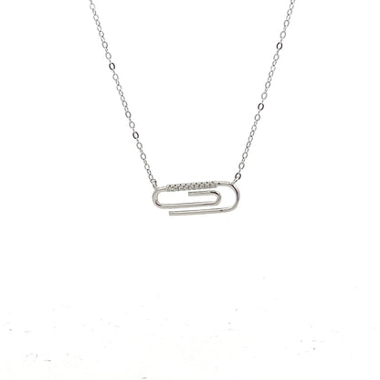 Kenzy Mii - 925 Sterling Silver PaperClip Women's Necklace