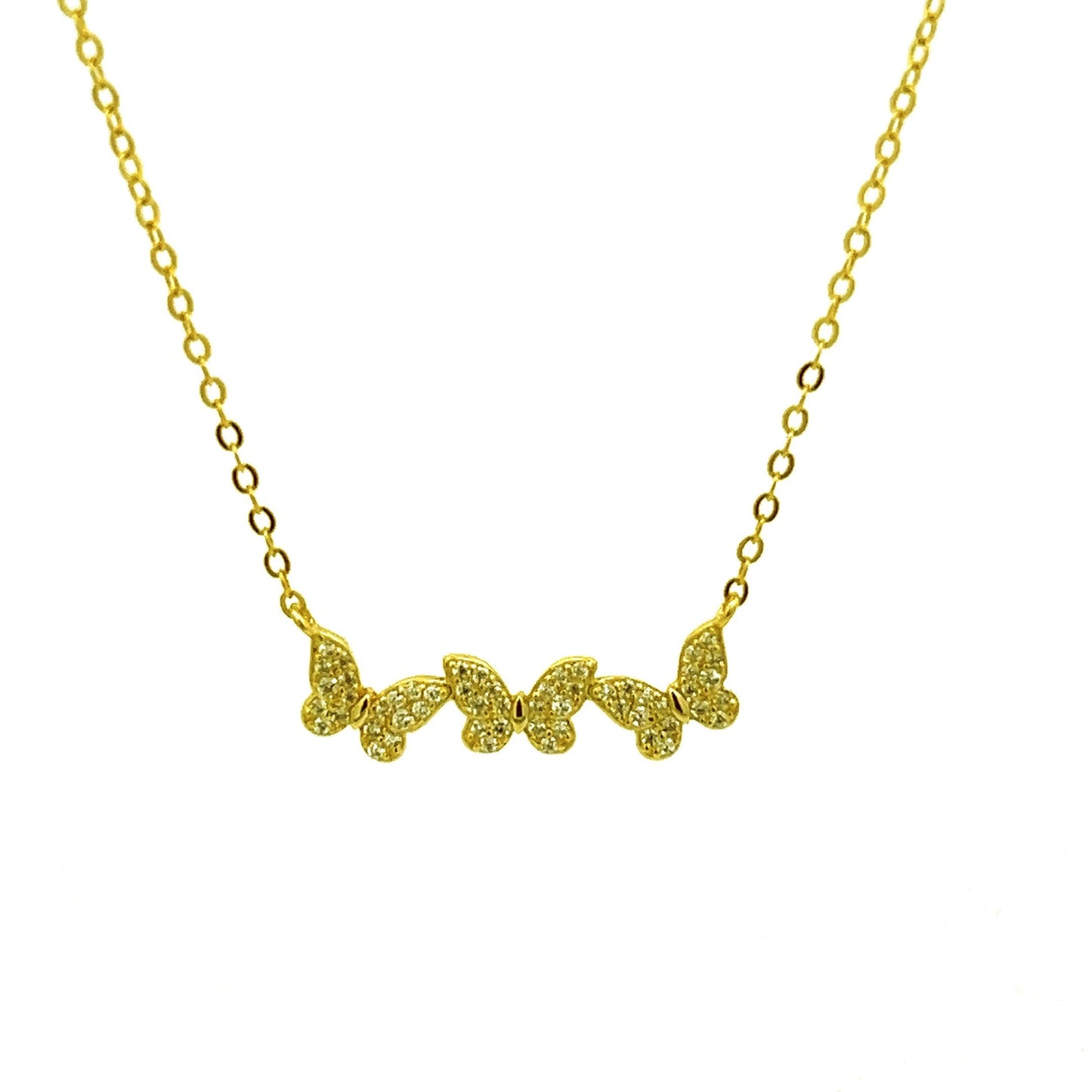Kenzy Mii - 925 Sterling Silver Butterfly Women's Necklace