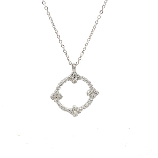 Kenzy Mii - 925 Sterling Silver Veritage Geometrical Cover Women's Necklace