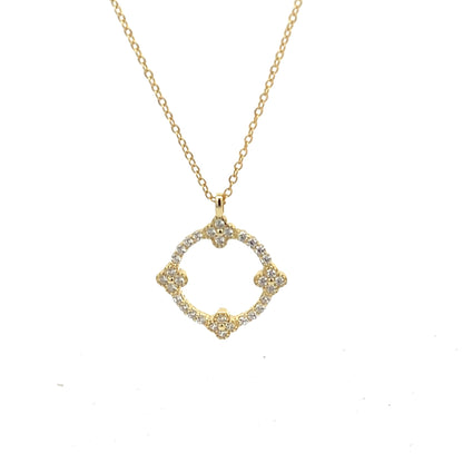 Kenzy Mii - 925 Sterling Silver Veritage Geometrical Cover Women's Necklace