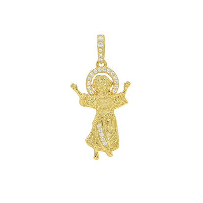Kenzy Mii - 925 Sterling Silver Santo Nino De Atocha Men's Pendant