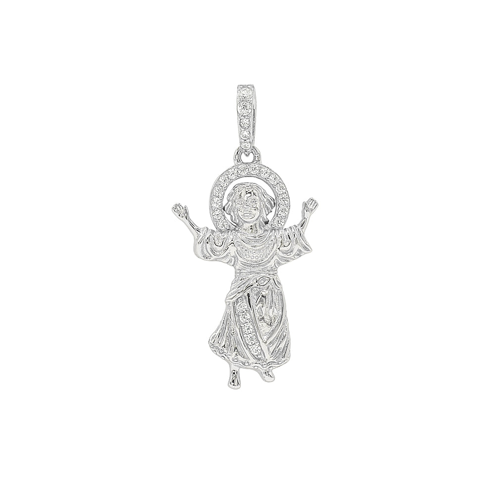 Kenzy Mii - 925 Sterling Silver Santo Nino De Atocha Men's Pendant