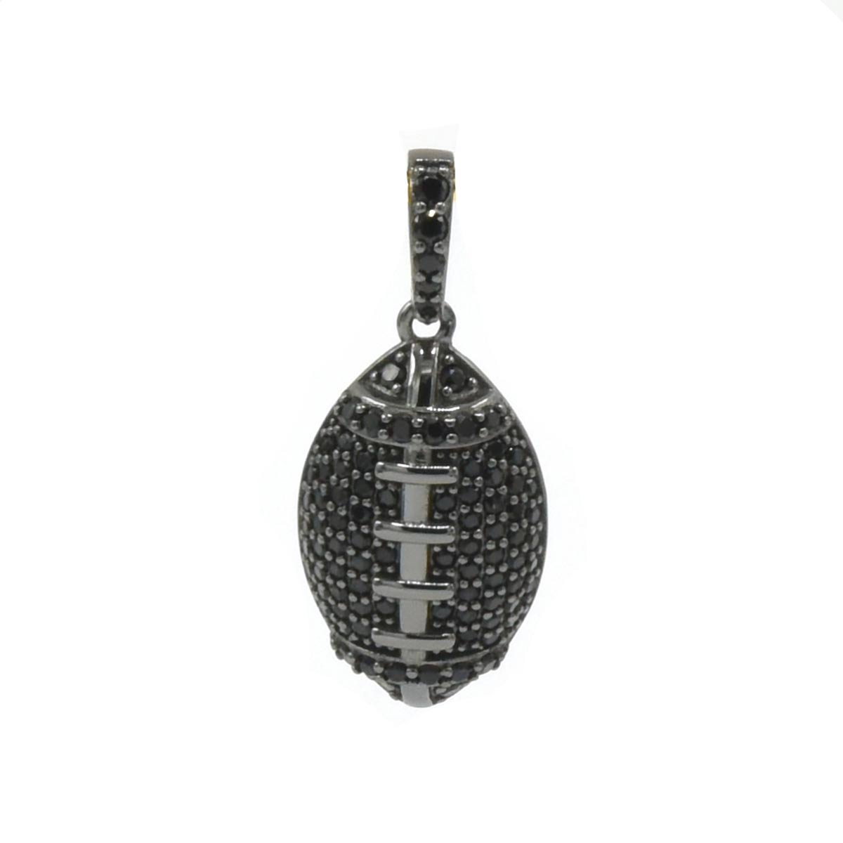 Kenzy Mii - 925 Sterling Silver American Football Men's Pendant