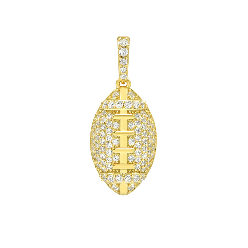 Kenzy Mii - 925 Sterling Silver American Football Men's Pendant