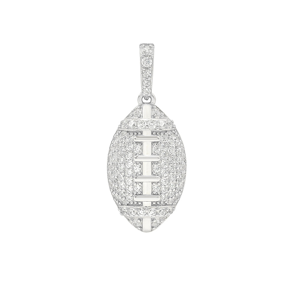 Kenzy Mii - 925 Sterling Silver American Football Men's Pendant