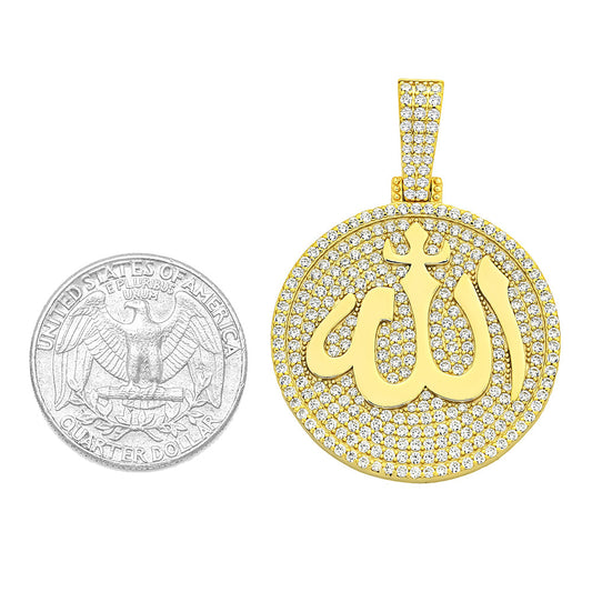 Kenzy Mii - 925 Sterling Silver ALLAH Name Men's Pendant