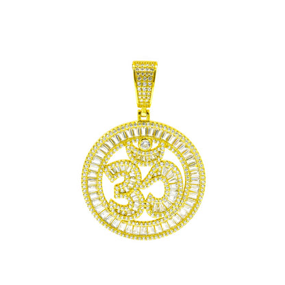 Kenzy Mii - 925 Sterling Silver Vizyra Swarovski Zirconia Pave Men's Pendant