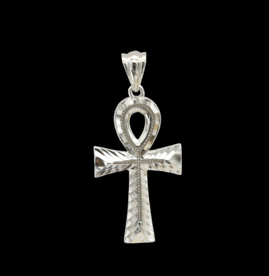 Kenzy Mii - 925 Sterling Silver Egyptian Ankh Cross Men's Pendant