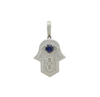 Kenzy Mii - 925 Sterling Silver Hands Down Hamsa Men's Pendant