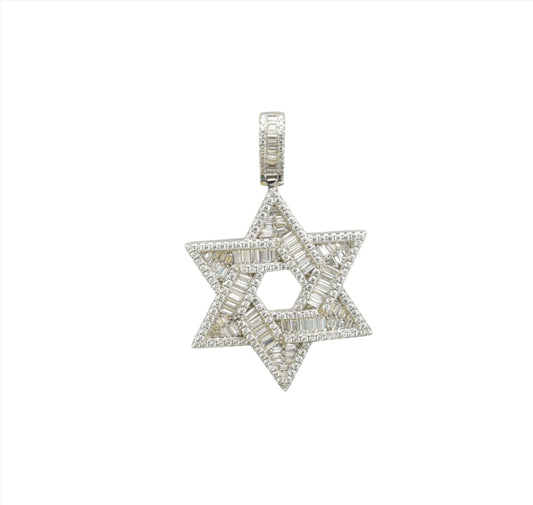 Kenzy Mii - 925 Sterling Silver Star of David Men's Pendant