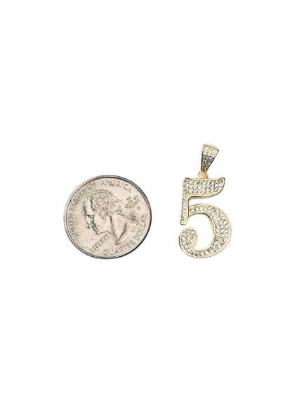 Kenzy Mii- 925 Sterling Silver Number Style Women's Pendant