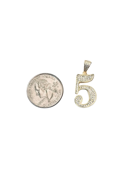 Kenzy Mii- 925 Sterling Silver Number Style Women's Pendant