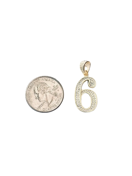 Kenzy Mii- 925 Sterling Silver Number Style Women's Pendant