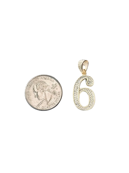 Kenzy Mii- 925 Sterling Silver Number Style Women's Pendant