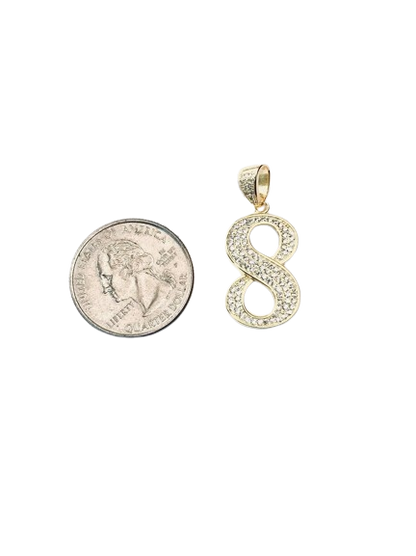 Kenzy Mii- 925 Sterling Silver Number Style Women's Pendant