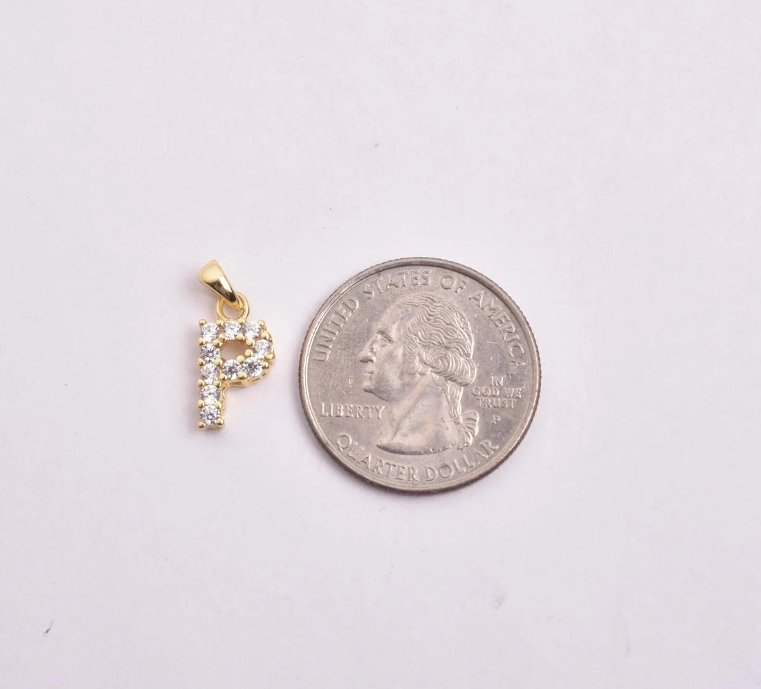 Kenzy Mii- 925 Sterling Spark Charm Crystal Alphabetic Rhinestone Women's Pendant