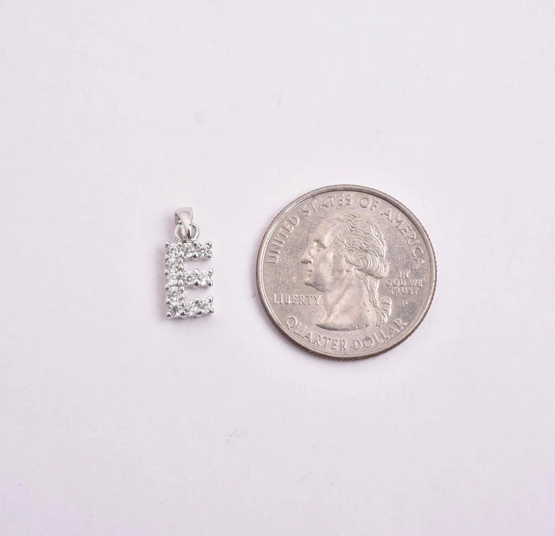 Kenzy Mii- 925 Sterling Spark Charm Crystal Alphabetic Rhinestone Women's Pendant