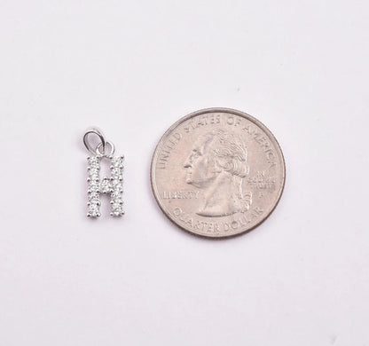 Kenzy Mii- 925 Sterling Spark Charm Crystal Alphabetic Rhinestone Women's Pendant