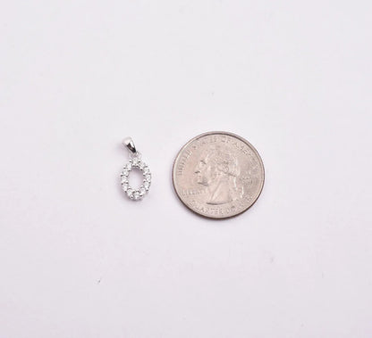 Kenzy Mii- 925 Sterling Spark Charm Crystal Alphabetic Rhinestone Women's Pendant