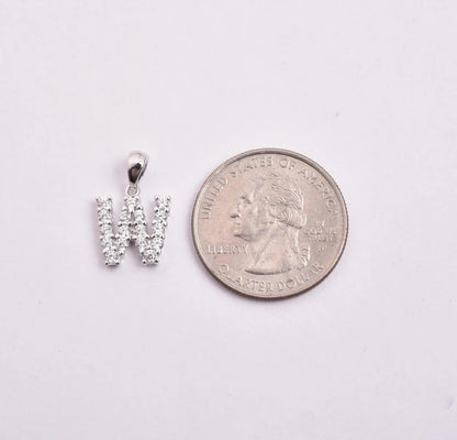 Kenzy Mii- 925 Sterling Spark Charm Crystal Alphabetic Rhinestone Women's Pendant