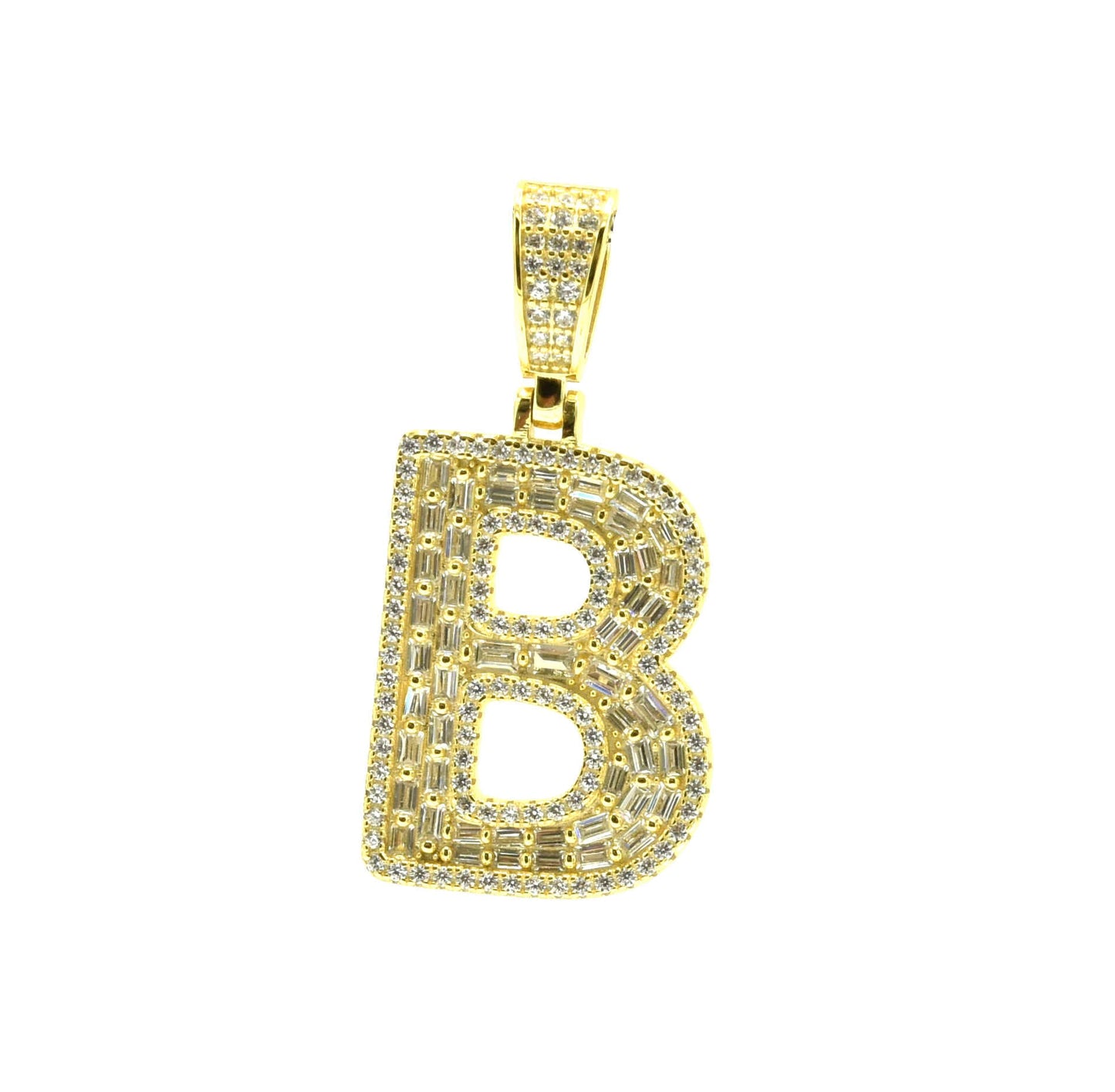 Kenzy Mii- 925 Sterling Spark Alphabetic Charm Letter Women's Pendant