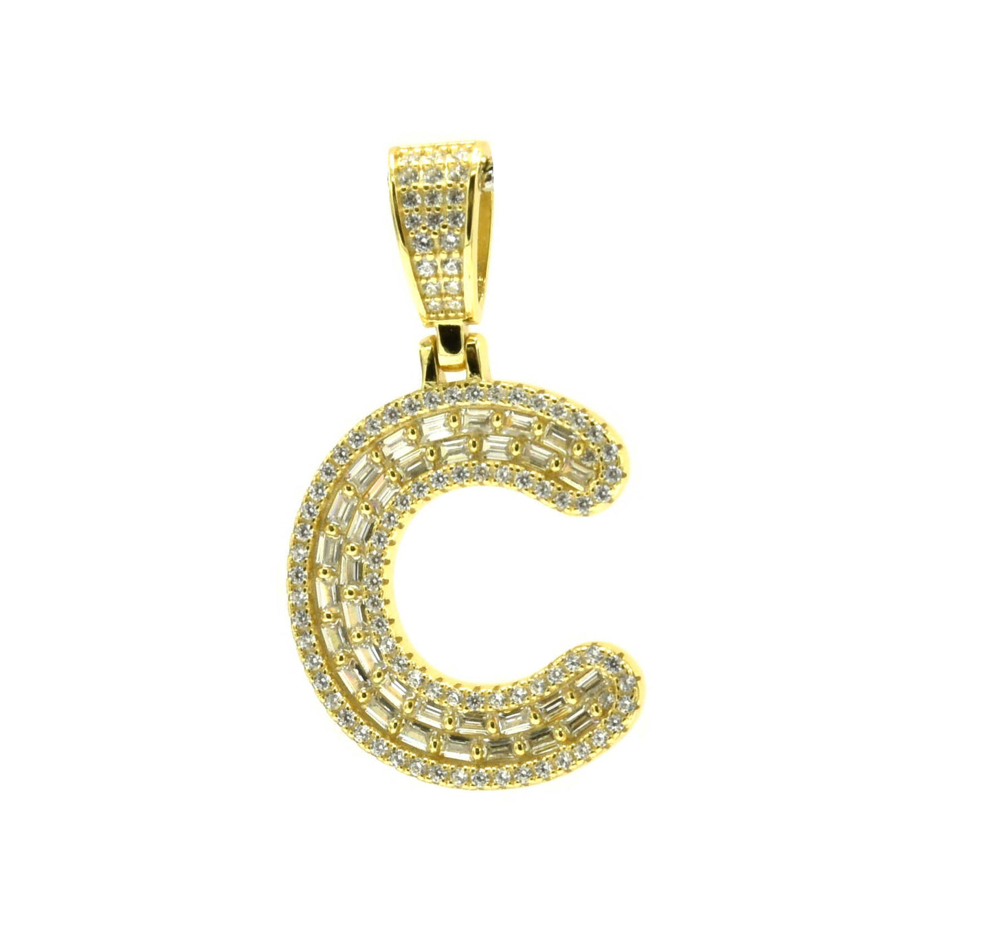 Kenzy Mii- 925 Sterling Spark Alphabetic Charm Letter Women's Pendant