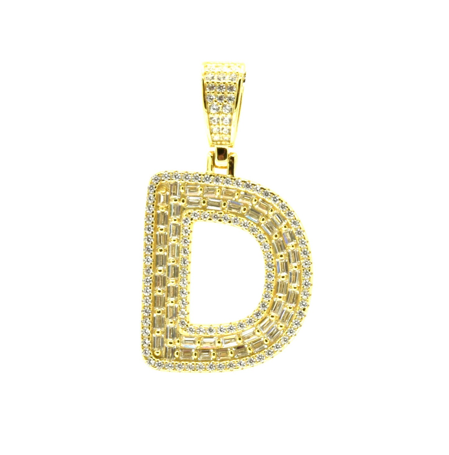 Kenzy Mii- 925 Sterling Spark Alphabetic Charm Letter Women's Pendant