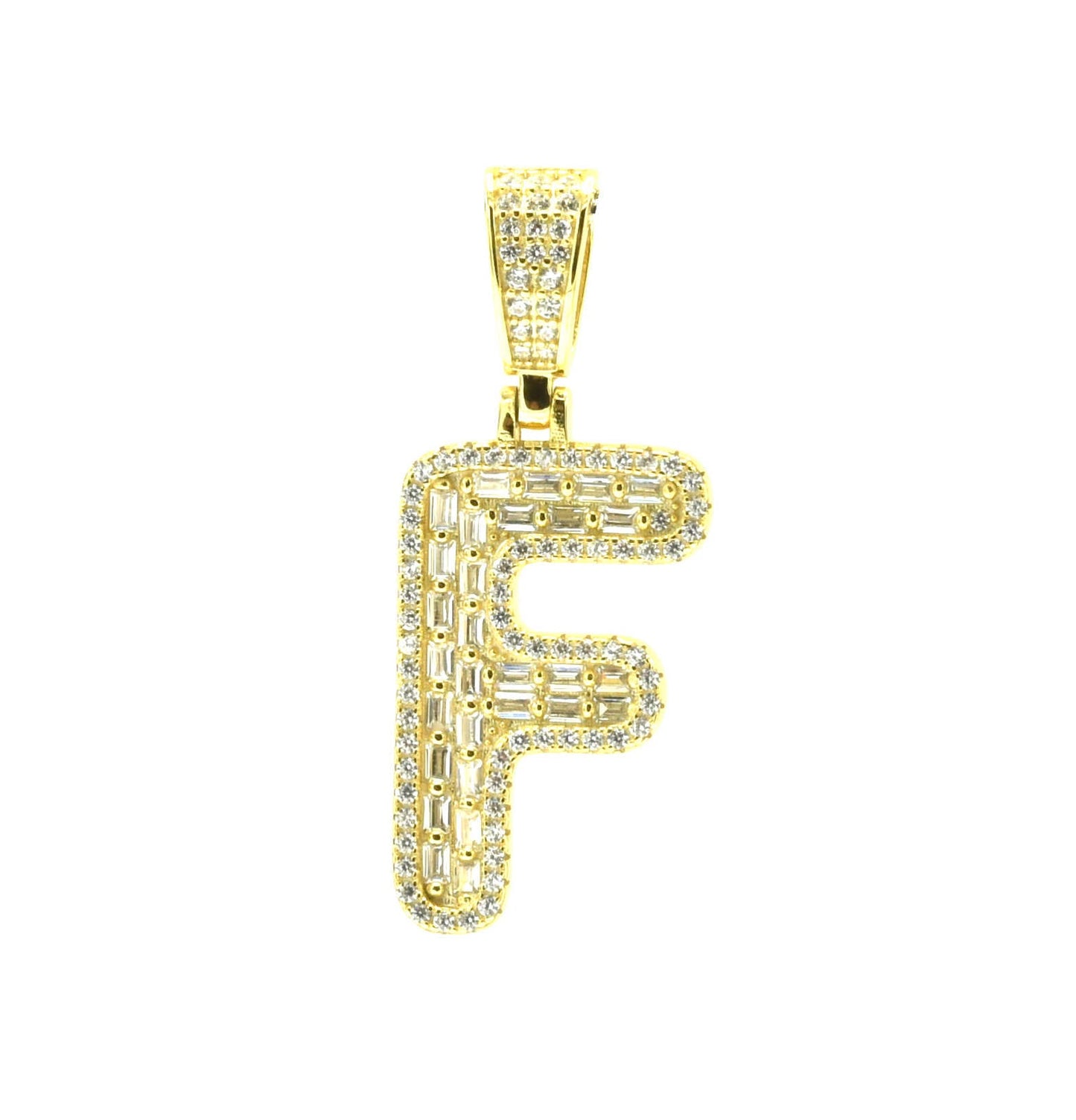 Kenzy Mii- 925 Sterling Spark Alphabetic Charm Letter Women's Pendant